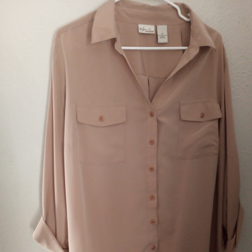 Nude Button Down Shirt
